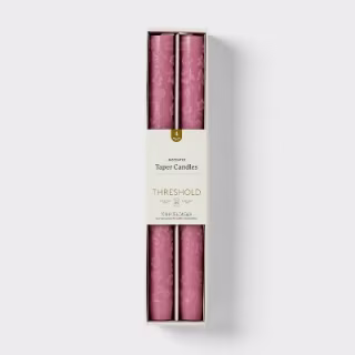 Threshold Valentine's Taper Candle Set Rose Pink (4 Pack)