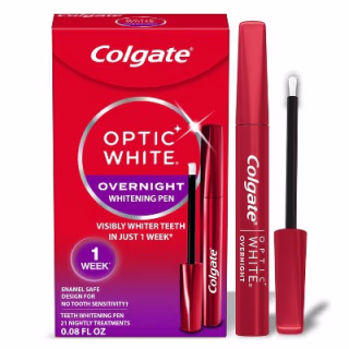 Colgate Optic White Overnight Teeth Whitening Pen and Whitening Toothpaste Kit