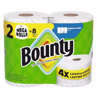 Bounty Select-A-Size Paper Towels (Pack of 2 Mega Rolls)