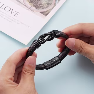 Joycu Infinity Leather Love Bracelet