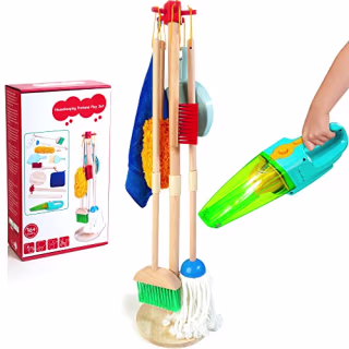 Hellowood Kids Cleaning Set with Electric Vacuum Cleaners