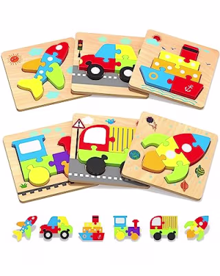 Yetonamr Wooden Toddler Puzzles