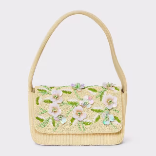 A New Day Embellished Beaded Flap Shoulder Bag
