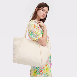 Roller Rabbit x Target Daisy Floral Large Terry Beach Tote Bag