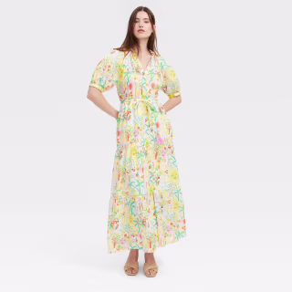 Roller Rabbit x Target Vacation Short Sleeve Maxi Dress