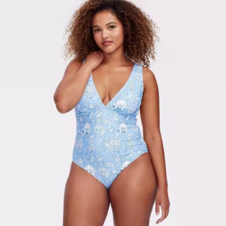 Roller Rabbit x Target Floral Vines Empire Waist One Piece Swimsuit