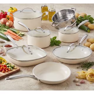 Gotham Steel Pots and Pans Set Nonstick Ceramic Cookware Set (12 Piece)