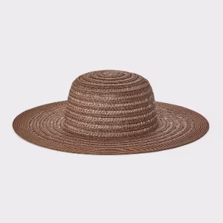 Shade & Shore Packable Straw Short Brim Floppy Hat