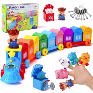 Play-Act Match'n Roll Farm Number Train