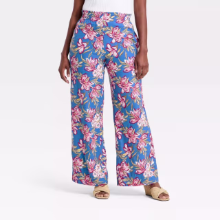 A New Day Linen Wide Leg Pull-On Pants