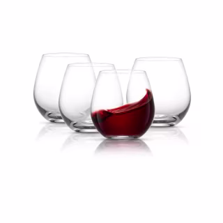 Joyjolt Spirits Stemless Wine Glasses (Set of 4)