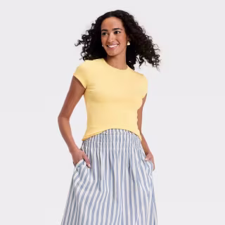 Universal Thread Short Sleeve Ribbed T-Shirt