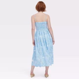 Roller Rabbit x Target Floral Vines Drop Waist Midi A-Line Dress