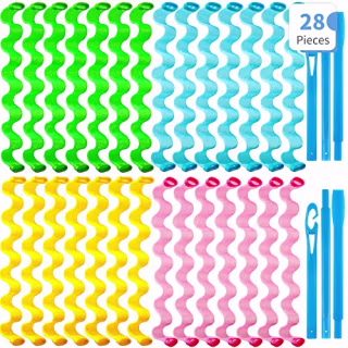 Willbond Spiral No-Heat Wave Curlers Kit