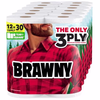 Brawny Tear-A-Square 3-Ply Paper Towels