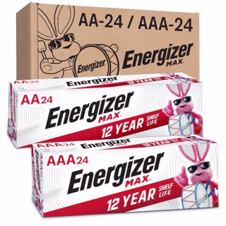 Energizer AA and AAA Batteries, 48-Count