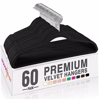 House Day Black Velvet Hangers