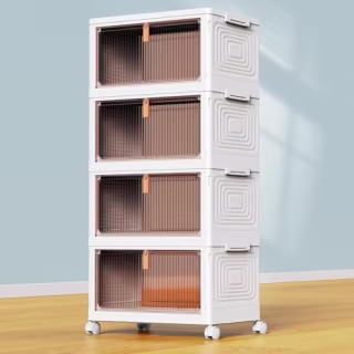 Yfxcvsl 4-Tier Plastic Storage Bins with Lid