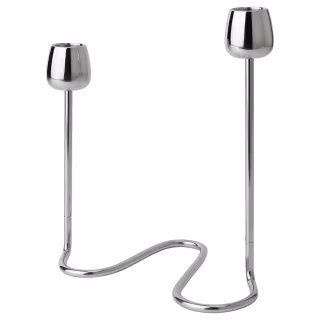 Silverpäron Silver Candlestick for 2 candles,