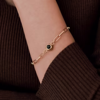Mint & Lily Photo Bracelet with Paperclip Chain