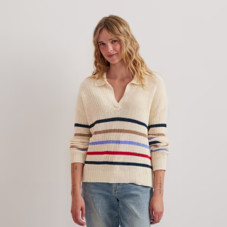 Eddie Bauer Johnny Collar Multi-Stripe Sweater