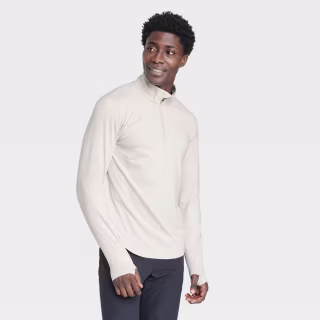 All in Motion Men's Soft Stretch Half-Zip Top (UPF 50)