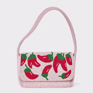 A New Day Embellished Beaded Flap Shoulder Bag