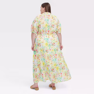 Roller Rabbit x Target Vacation Short Sleeve Maxi Dress