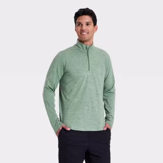 All in Motion Men's Soft Stretch Half-Zip Top (UPF 50)