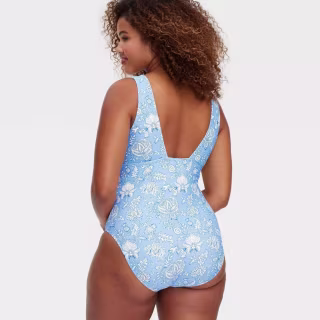 Roller Rabbit x Target Floral Vines Empire Waist One Piece Swimsuit