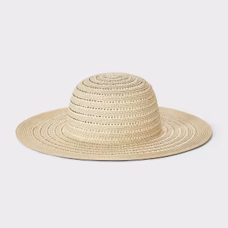 Shade & Shore Packable Straw Short Brim Floppy Hat