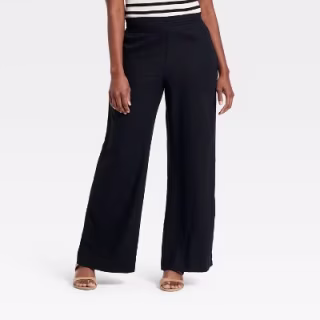 A New Day Linen Wide Leg Pull-On Pants
