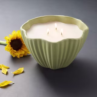Threshold designed with Studio McGee 3 Wick Wavy Ribbed Ceramic Jar Candle