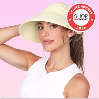Ponyflo Solid Wide Brim Sunblocker with Back Bow