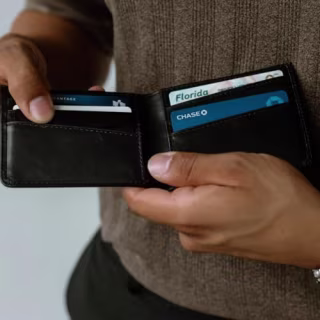 Bullstrap Leather Nav Bifold Wallet