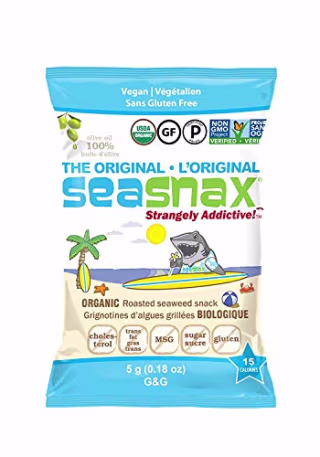 SeaSnax Organic Roasted Seaweed Snack