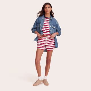 Women's High-Rise Drawstring Knit Pull-On Shorts