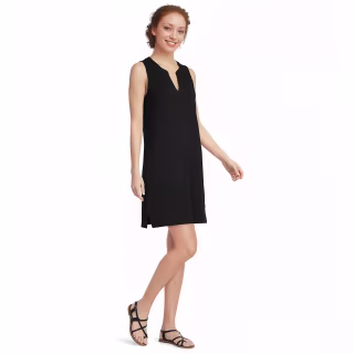 Lands' End Cotton Jersey Notch Neck Dress
