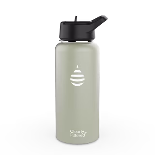 Clearly Filtered Stainless Steel Filtered Water Bottle