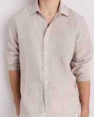 Quince Men's 100% European Linen Relaxed Long Sleeve Shirt