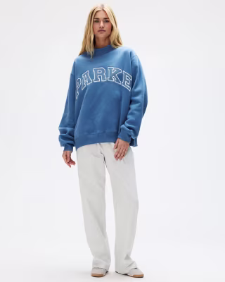Parke Vintage Denim Varsity Mockneck