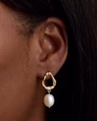 Quince Freshwater Cultured Pearl Sculptural Drop Earrings