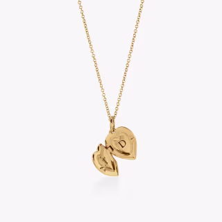 Tiny Tags Heart Mini Locket Necklace