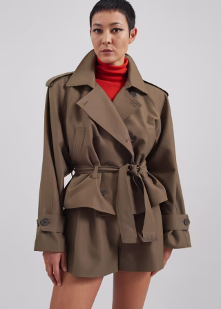 The Frankie Shop Kinsley Cropped Trench Jacket