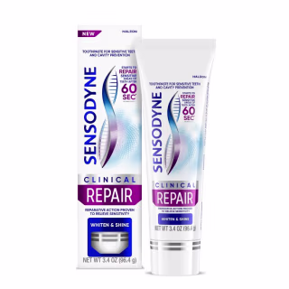 11. Sensodyne Clinical Repair Whiten & Shine Toothpaste