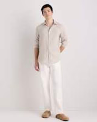 Quince Men's 100% European Linen Relaxed Long Sleeve Shirt