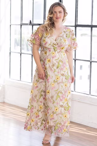 Kiyonna Embroidered Elegance Evening Gown