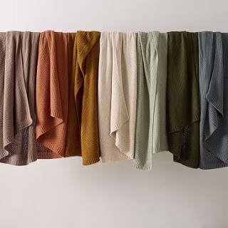 West Elm Cotton Knit Throw