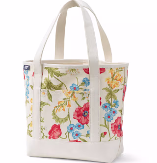 Land's End 5 Pocket Tote Bag (Floral)