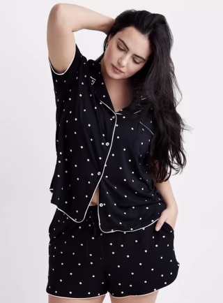 State of Day 2-Piece Short-Sleeve Notched-Collar Pajama Set